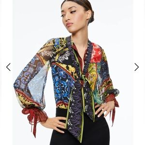 Alice + Olivia Multicolor Patterned Blouse